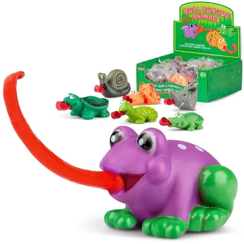 28 x Toys Games Roll Tongue Animals Squeezy Party Bags Fillers Birthday - Image 1