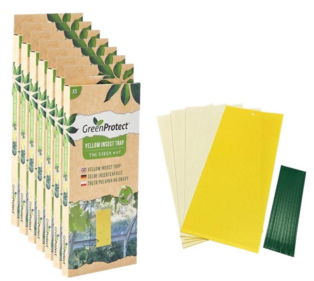 8 x Yellow Insect Trap Non Toxic Insect Pests Water Resistance Set - Image 1